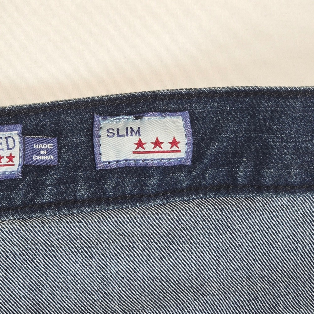 Recycled Blues Mens Slim Fit Dark Wash Stretch Denim Jeans 34x30 Blue RN120382 - Picture 5 of 16